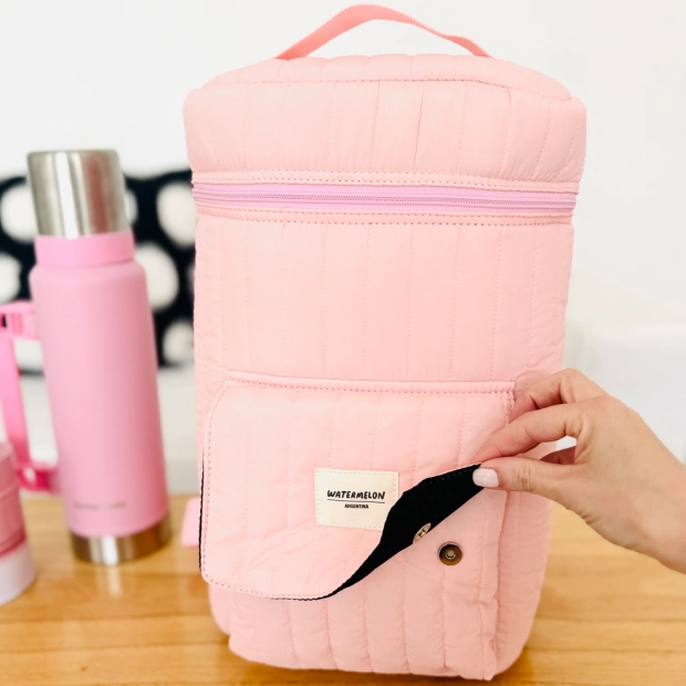 BOLSO MATERO MATELASSE ROSA