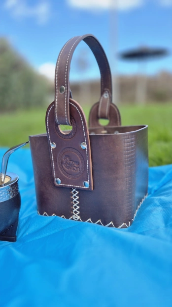 CANASTA MATERA 100% CUERO